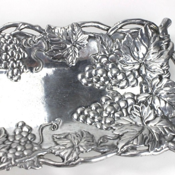 Arthur Court Long/Narrow Metal Serving Tray 19" x 5.5" - Picture 4 of 5